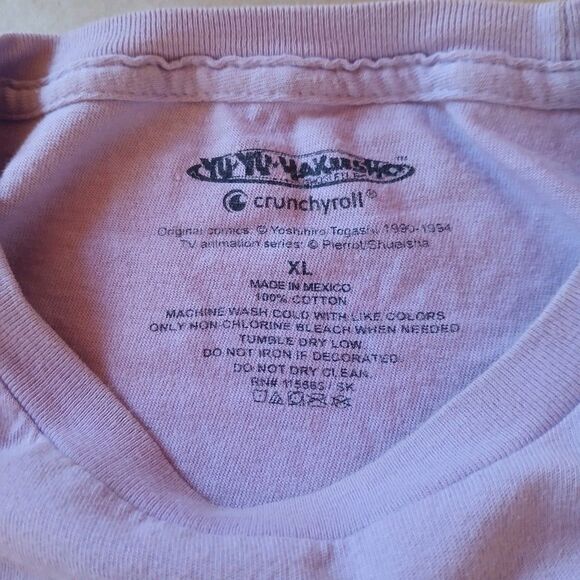 Yu Yu Hakusho Ghost Files Shirt Size XL Crunchyroll Anime Graphic Tee Purple - Picture 4 of 6